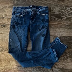 Paige denim skinny embroidered star jeans 26